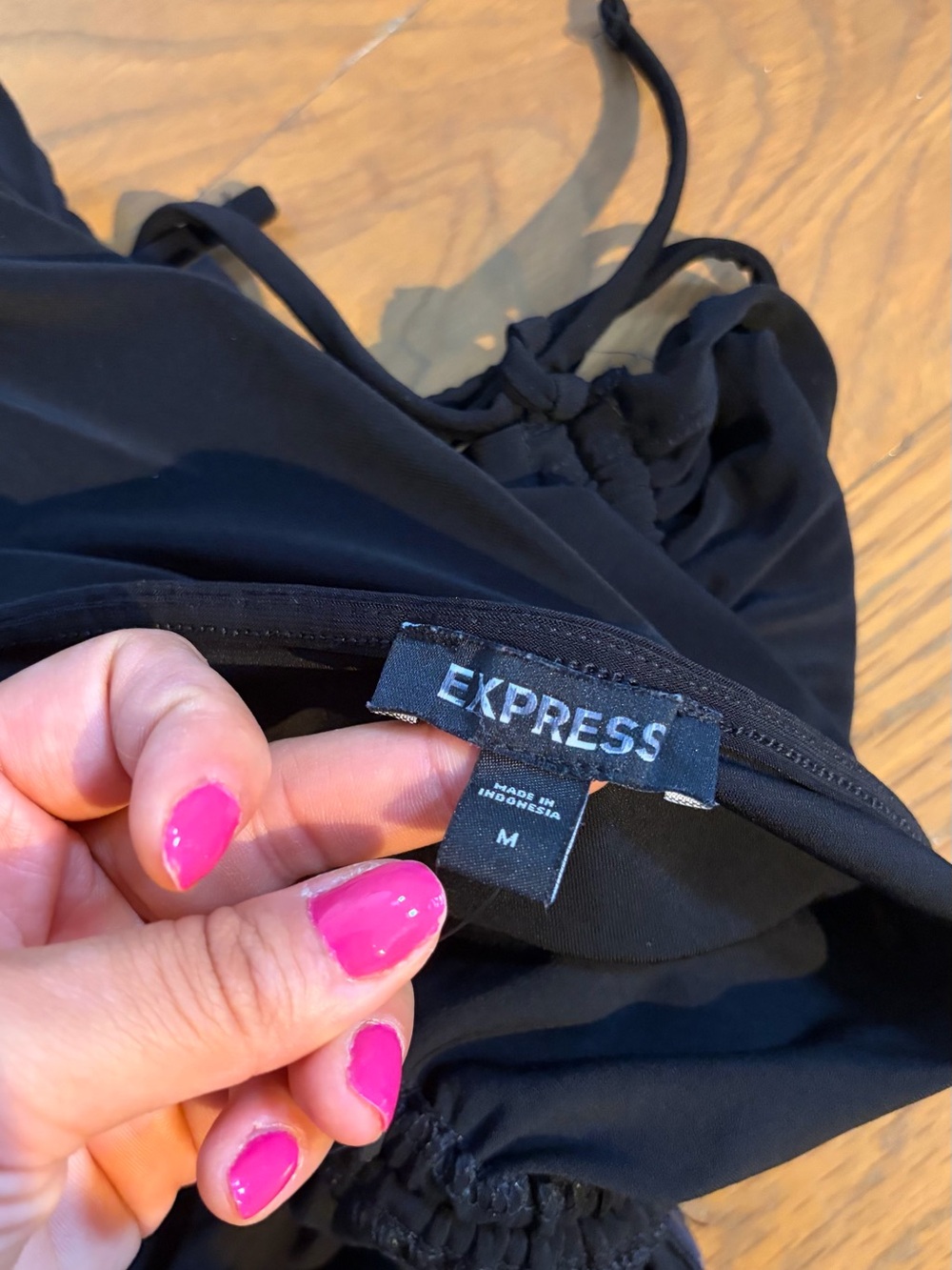 Express Black Strapless Ruched Too - Picture 3 of 3